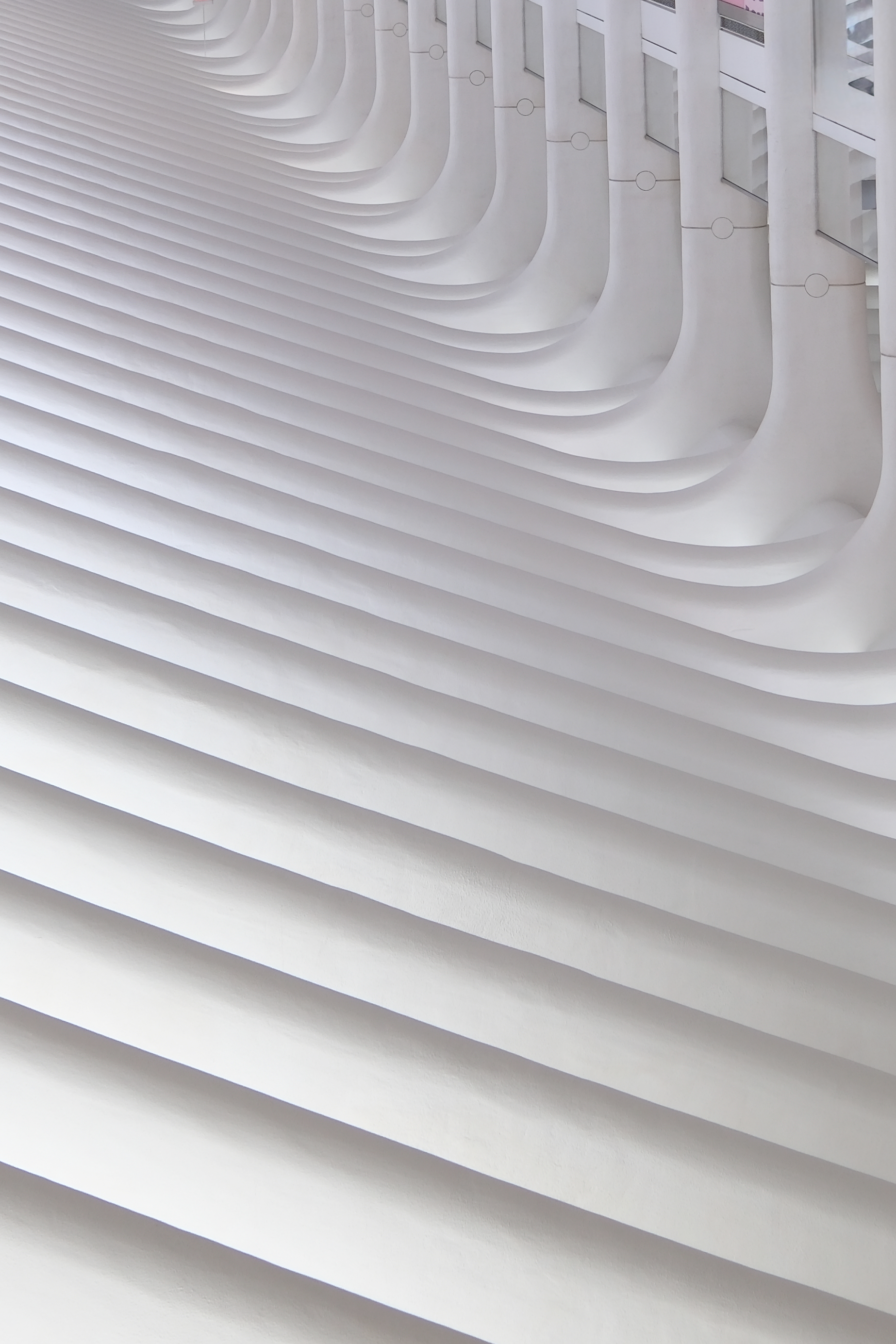 Grand carved columns framing an intimate seating area